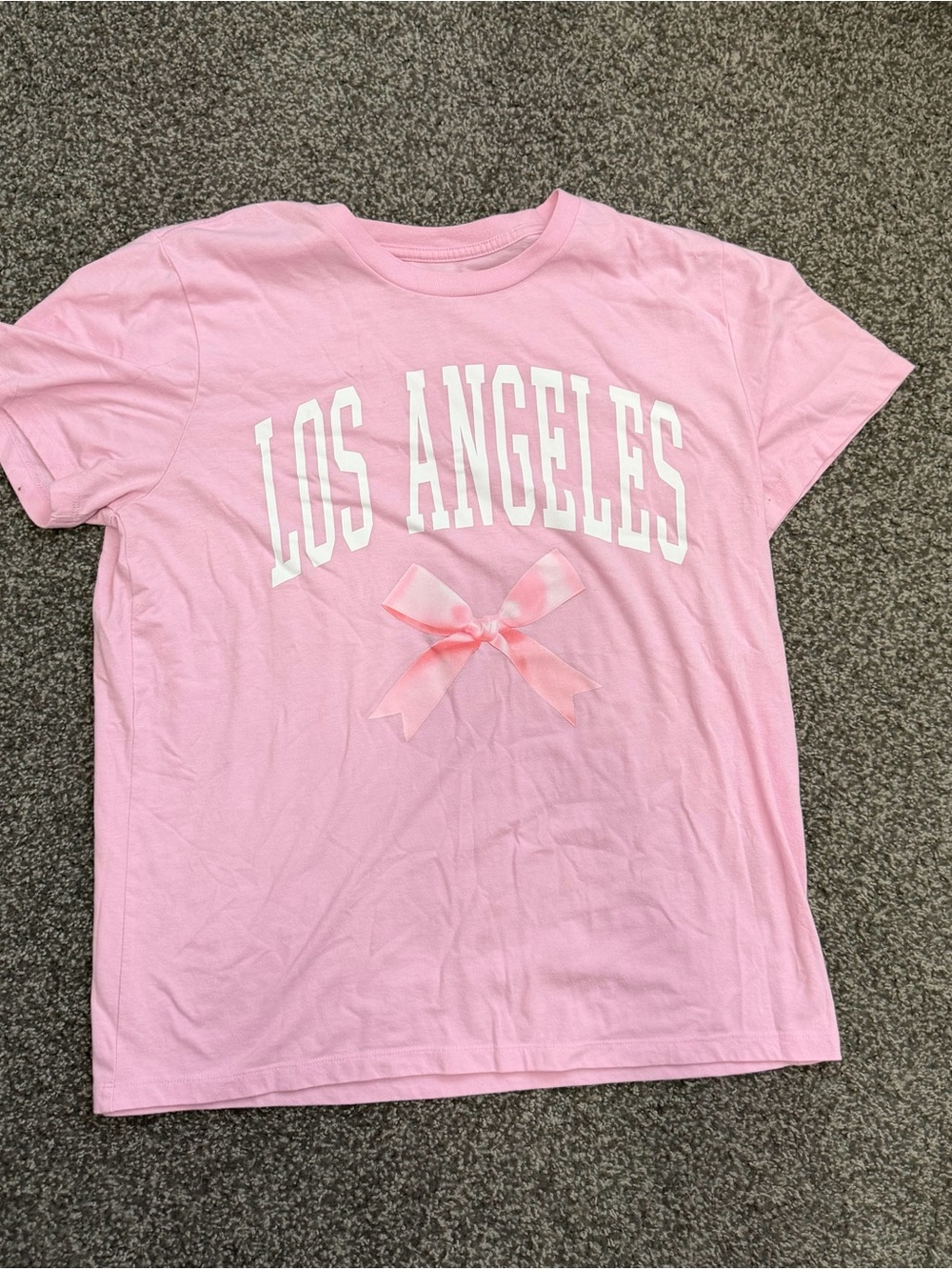 Target Pink Los Angeles Graphic Tee with Satin Bow
